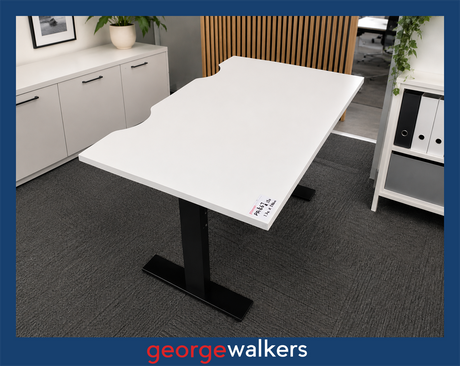 DESK – COMMERCIAL – WHITE – 1200MM – PR6867 - George Walkers Office Furniture Megastore