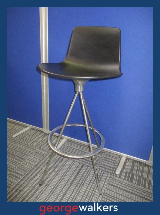 PR6291  Black UFL Lottus Swivel Stool - RRP $700 - George Walkers Office Furniture Megastore