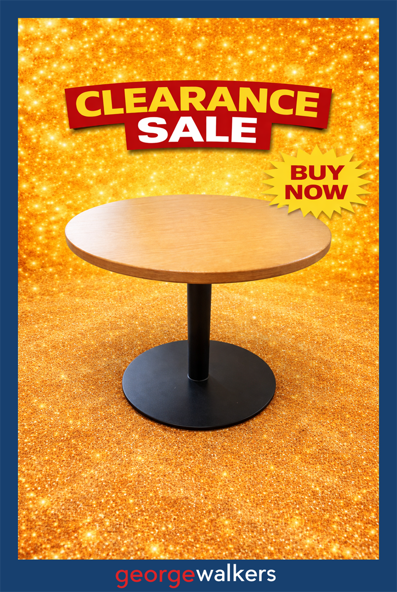 PR5447 - American Oak/Matte Black Round Table