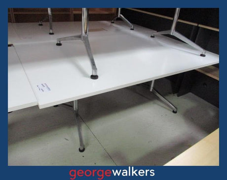 PR5687 - White  Meeting Table - George Walkers Office Furniture Megastore