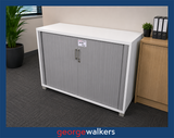 Tambour Storage Cupboard White