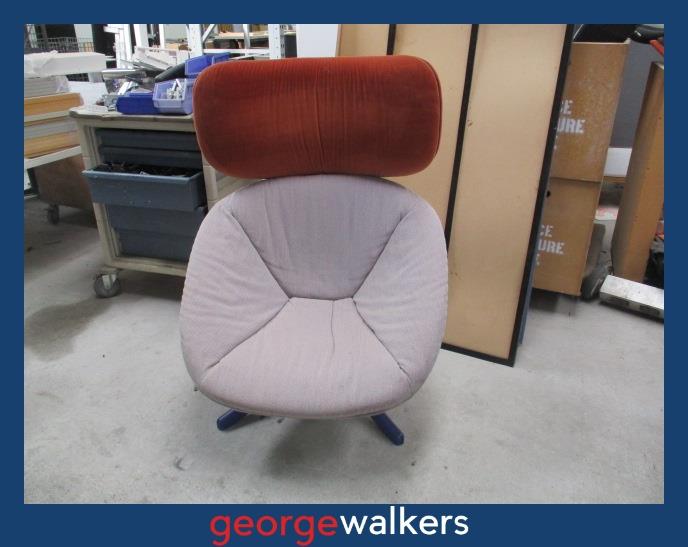 PR6642  Orange/White Sancal Tortuga Designer Chair - George Walkers Office Furniture Megastore