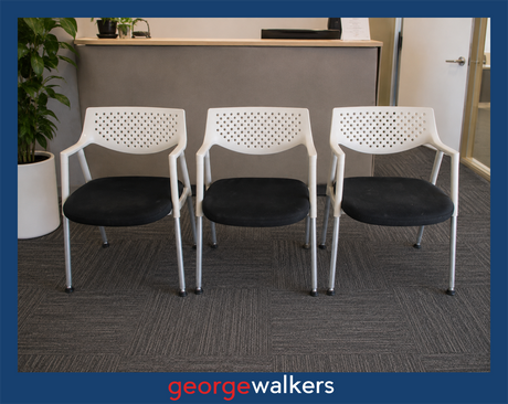 CHAIRS – SET OF 3 – VITRA VISAVIS – RRP $800+ EACH – PR6919 - George Walkers Office Furniture Megastore