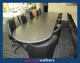BOARDROOM TABLE – COMMERCIAL – SILVER/BROWN – 4200 x 1200MM – PR6816