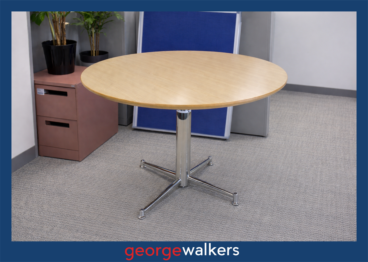 PR6480  Tawa Melteca  Round Meeting Table 90CM - George Walkers Office Furniture Megastore
