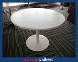 PR5700 - White  Round Table - George Walkers Office Furniture Megastore