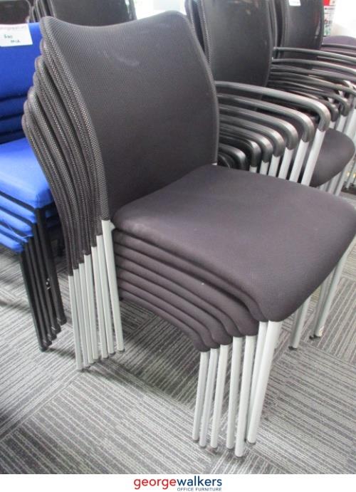 PR5665 - Black Stackable Meeting Chair - George Walkers Office Furniture Megastore