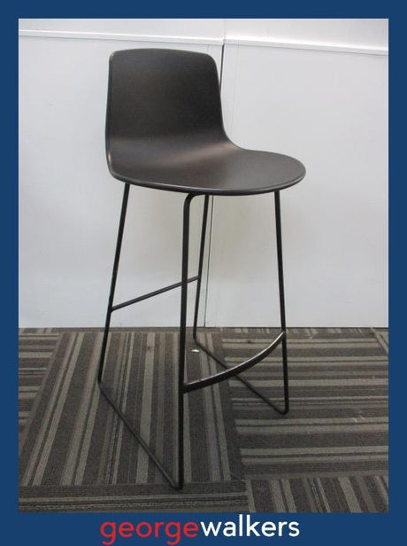 PR6300  Black UFL Barstool - Award Winning Enea Lotus Design - Original RRP $700 - George Walkers Office Furniture Megastore