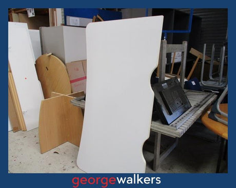 PR6109  White  SPECIAL SALE! Melamine Desk Tops - George Walkers Office Furniture Megastore