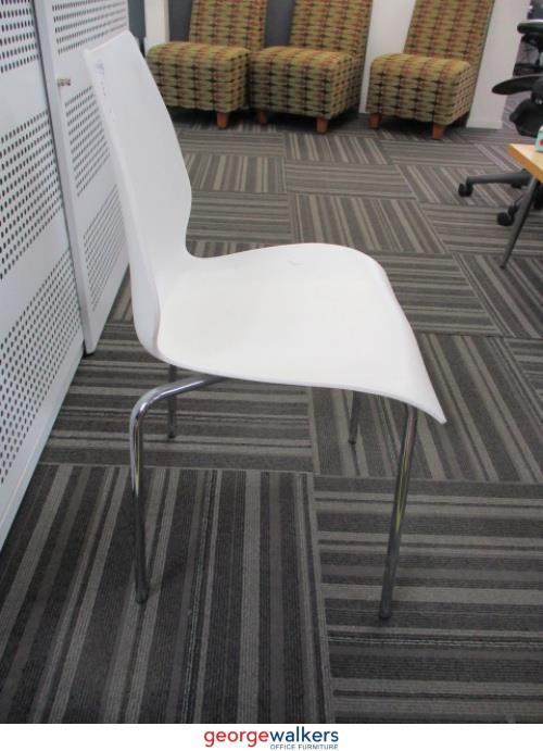 PR4953 - White Café Chair - George Walkers Office Furniture Megastore