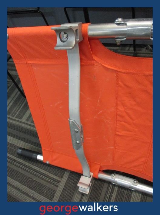 PR6061  Orange LINE2design Portable Aluminium Folding Stretcher - George Walkers Office Furniture Megastore
