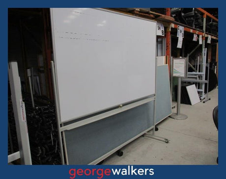 PR6149  White Boyd Visuals Whiteboard on Stand - George Walkers Office Furniture Megastore