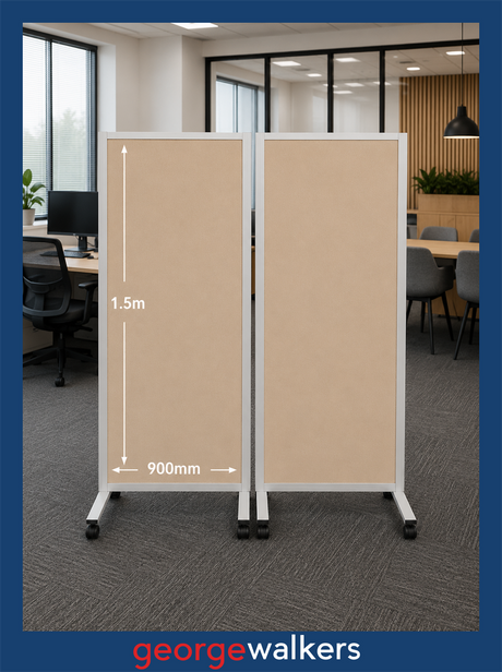 Divider - Mobile Display - 1500 x 900mm - Beige - N80549 - George Walkers Office Furniture Megastore