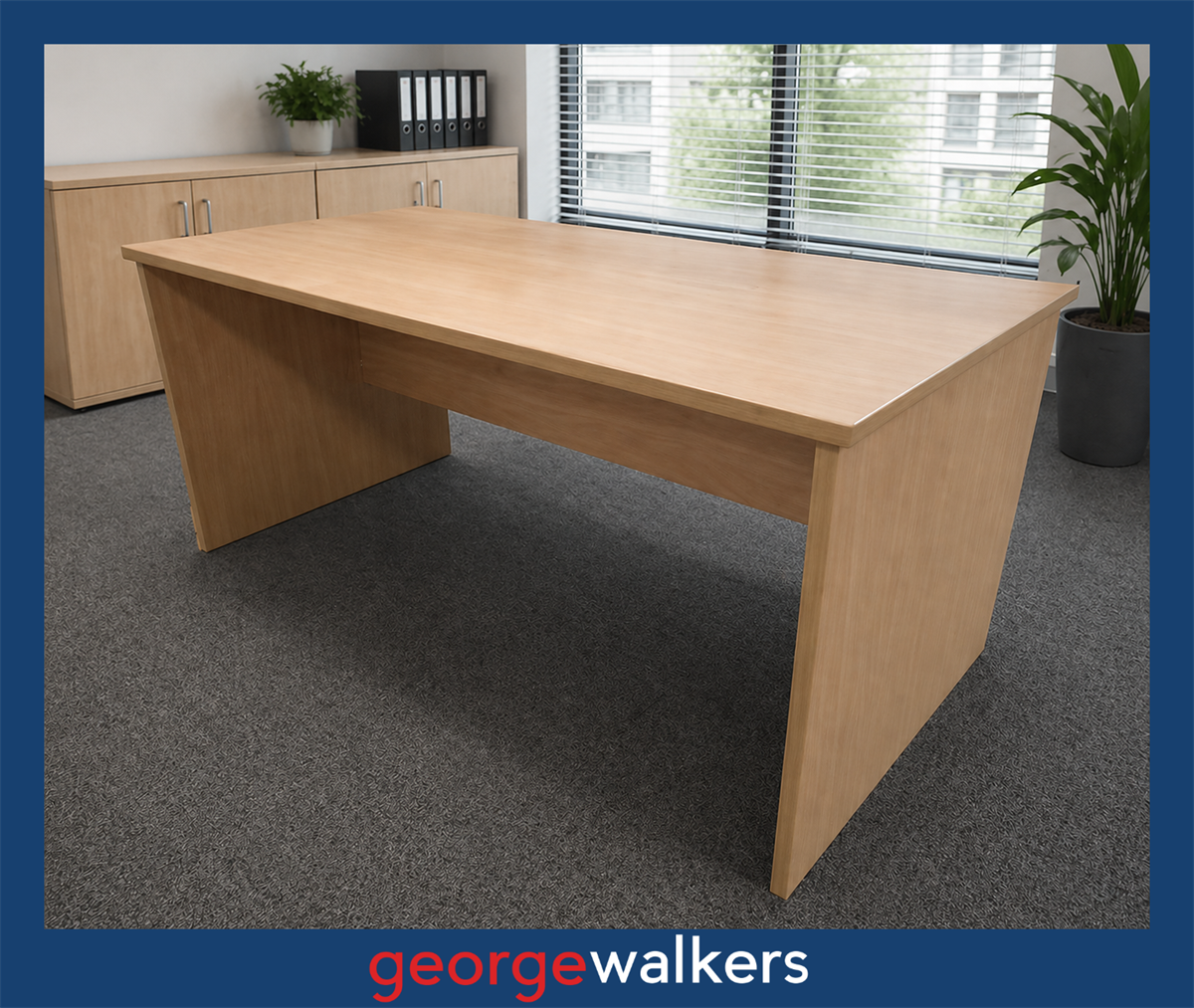 PR5278 - Tawa Straight Desk - George Walkers Office Furniture Megastore