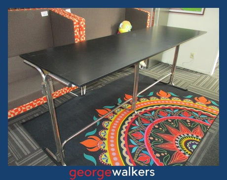 PR6182  Black  Melteca Bar Leaner Height Meeting Table - George Walkers Office Furniture Megastore