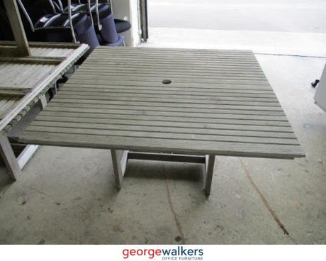 PR5557 - Weathered Timberslat  Outdoor Table - George Walkers Office Furniture Megastore