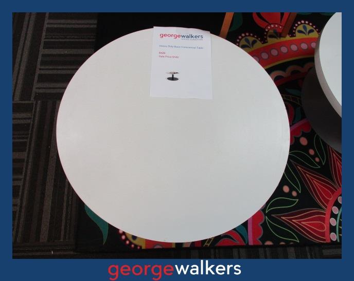 PR6220  White  Round Coffee Table - George Walkers Office Furniture Megastore