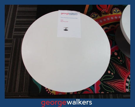 PR6220  White  Round Coffee Table - George Walkers Office Furniture Megastore