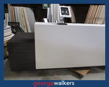 RECEPTION COUNTER – CUSTOM MADE – 3.4M – WHITE / CHOCOLATE WOODGRAIN – PR6951