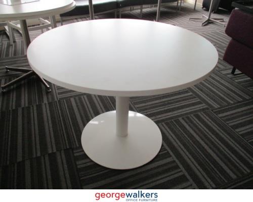 PR5700 - White  Round Table - George Walkers Office Furniture Megastore