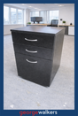 PR6565  Black  3 Drawer Mobile - George Walkers Office Furniture Megastore