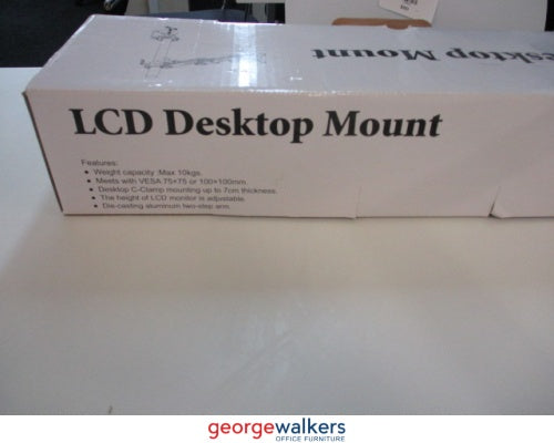 AB016 - White Single Monitor Arm - George Walkers Office Furniture Megastore