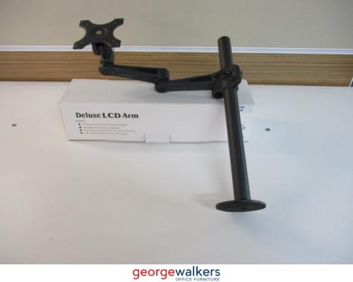 AB017 - Black Single Monitor Arm - George Walkers Office Furniture Megastore