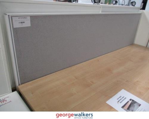 FE1827 - Grey Desk Mounted Partition - George Walkers Office Furniture Megastore