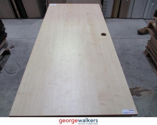 MK99 - Maple Straight Desk - George Walkers Office Furniture Megastore