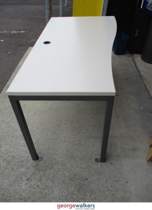 PR3901 - Cream Straight Desk - George Walkers Office Furniture Megastore
