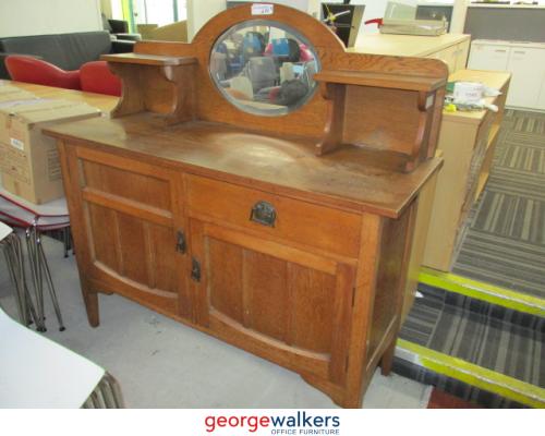 PR4083 - Wooden Antique Dresser with Mirror - George Walkers Office Furniture Megastore