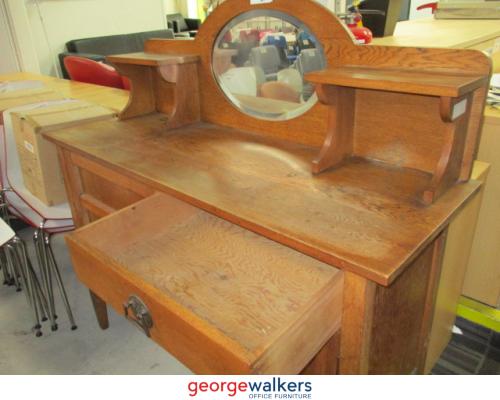 PR4083 - Wooden Antique Dresser with Mirror - George Walkers Office Furniture Megastore