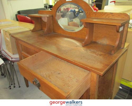 PR4083 - Wooden Antique Dresser with Mirror - George Walkers Office Furniture Megastore