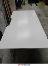 PR4864 - White Straight Desk - George Walkers Office Furniture Megastore