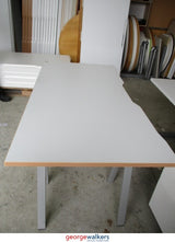 PR4881 - White Straight Desk - George Walkers Office Furniture Megastore
