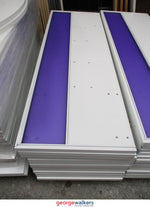 1.6m Wide Desk Partition - Purple/White
