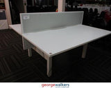 PR53 - White Electric Desk Pod System - George Walkers Office Furniture Megastore