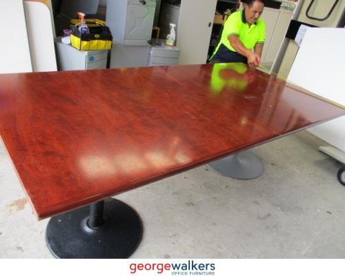 SM10 - Mahogany Boardroom Table - George Walkers Office Furniture Megastore