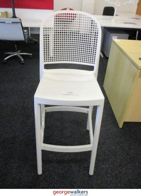 TF001W - White Barstool - George Walkers Office Furniture Megastore