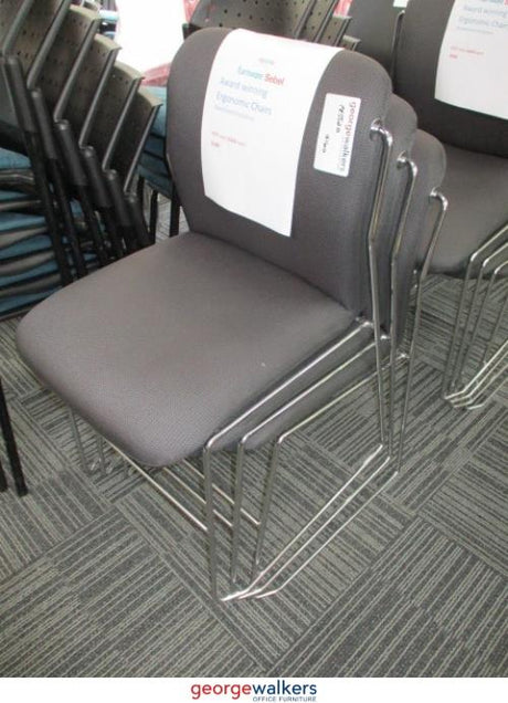 PR5520 - Black Furnware Sebel Reception Chair - George Walkers Office Furniture Megastore