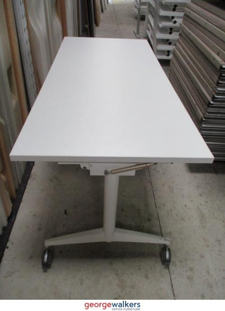 PR5768  White  Flip Table - George Walkers Office Furniture Megastore