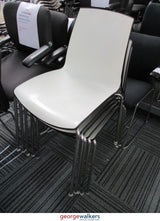 PR5523 - Black/White  Stackable Chair - George Walkers Office Furniture Megastore