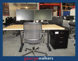 PR6013  Black  Ergonomic Complete Office Furniture Set - George Walkers Office Furniture Megastore