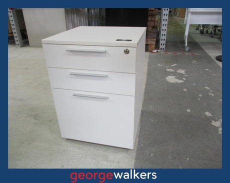 PR6194  White Melteca  Mobile Drawer - George Walkers Office Furniture Megastore