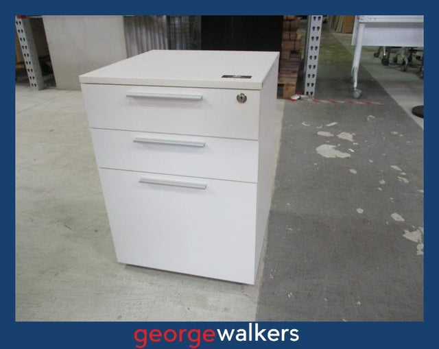 PR6194  White Melteca  Mobile Drawer - George Walkers Office Furniture Megastore