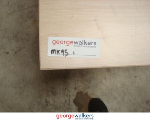MK95 - Maple Straight Desk - George Walkers Office Furniture Megastore