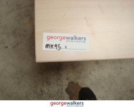 MK95 - Maple Straight Desk - George Walkers Office Furniture Megastore