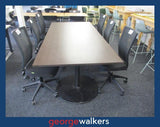 Boardroom table - Large meeting table - Chocolate woodgrain - 2.4m - PR7055