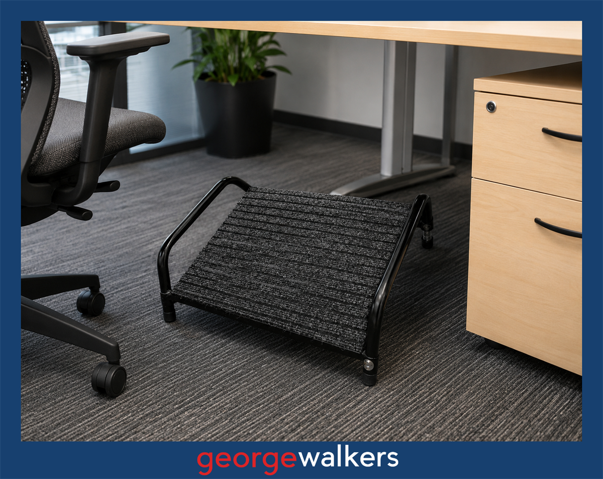 VL99  Black  Large Flute Footrest - George Walkers Office Furniture Megastore