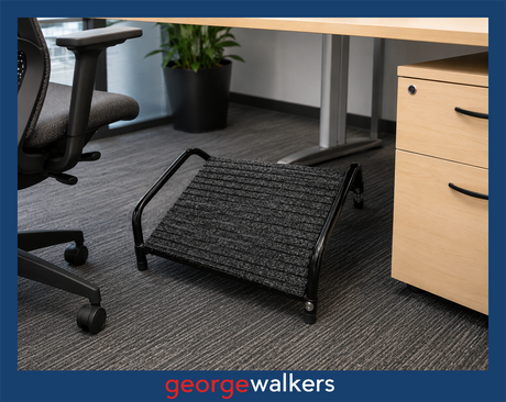 VL99  Black  Large Flute Footrest - George Walkers Office Furniture Megastore